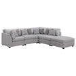 Cambria Grey 5-Piece Upholstered Modular Sectional by Coaster at Eve Furniture