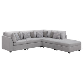 Cambria Grey 5-Piece Upholstered Modular Sectional by Coaster at Eve Furniture