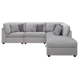 Cambria Grey 5-Piece Upholstered Modular Sectional by Coaster at Eve Furniture