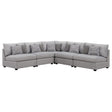 Cambria Grey 5-piece Upholstered Modular Sectional by Coaster at Eve Furniture