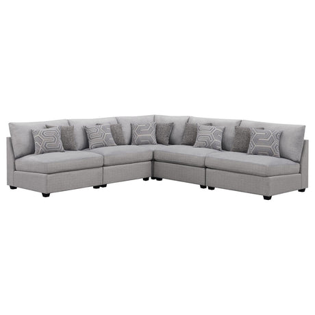 Cambria Grey 5-piece Upholstered Modular Sectional by Coaster at Eve Furniture