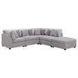 Cambria Grey 5-piece Upholstered Modular Sectional by Coaster at Eve Furniture