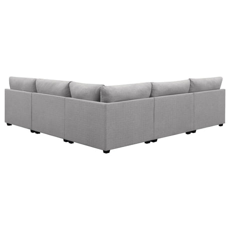 Cambria Grey 5-piece Upholstered Modular Sectional by Coaster at Eve Furniture