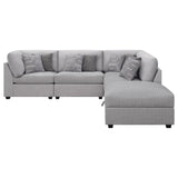 Cambria Grey 5-piece Upholstered Modular Sectional by Coaster at Eve Furniture