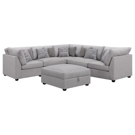 Cambria Grey 6-piece Upholstered Modular Sectional by Coaster at Eve Furniture