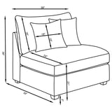 Cambria Grey 6-piece Upholstered Modular Sectional by Coaster at Eve Furniture