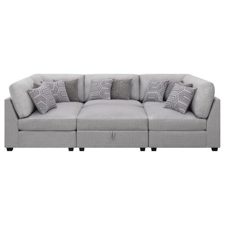 Cambria Grey 6-piece Upholstered Modular Sectional by Coaster at Eve Furniture