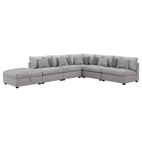 Cambria Grey 6-piece Upholstered Modular Sectional by Coaster at Eve Furniture