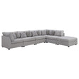 Cambria Grey 6-piece Upholstered Modular Sectional by Coaster at Eve Furniture