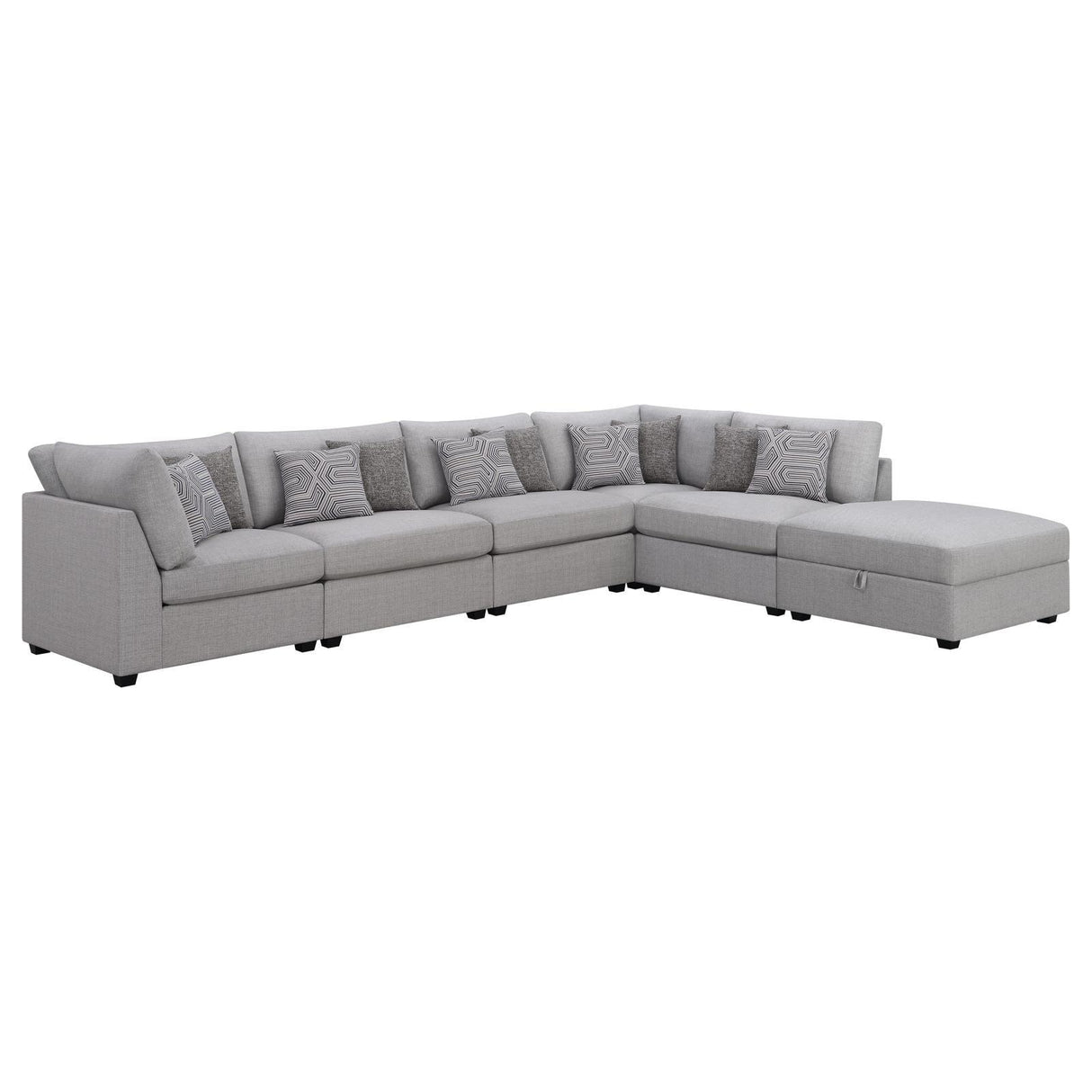 Cambria Grey 6-piece Upholstered Modular Sectional by Coaster at Eve Furniture