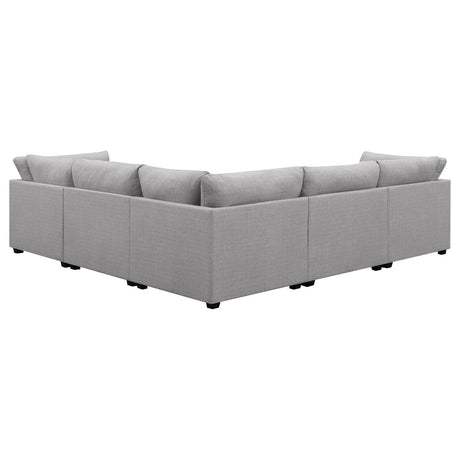 Cambria Grey 6-piece Upholstered Modular Sectional by Coaster at Eve Furniture