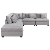 Cambria Grey 6-piece Upholstered Modular Sectional by Coaster at Eve Furniture