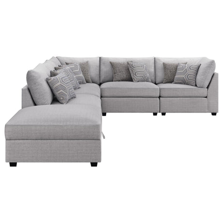 Cambria Grey 6-piece Upholstered Modular Sectional by Coaster at Eve Furniture