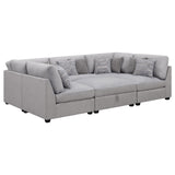 Cambria Grey 6-piece Upholstered Modular Sectional by Coaster at Eve Furniture