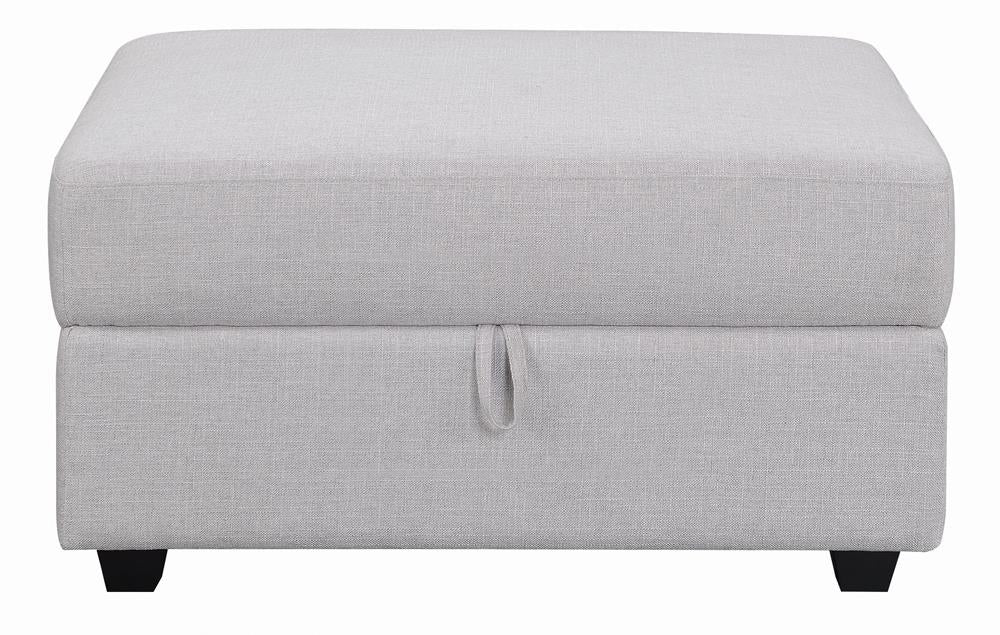 Cambria Square Storage Ottoman Gray