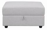 Cambria Square Storage Ottoman Gray