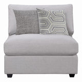 Cambria Gray Upholstered Armless Chair