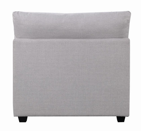 Cambria Gray Upholstered Armless Chair by Coaster at Eve Furniture