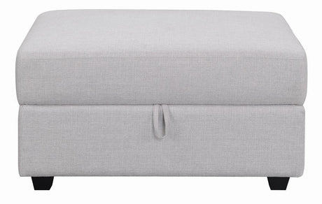 Cambria Gray Square Storage Ottoman by Coaster at Eve Furniture