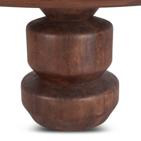 Cambridge 60" Round Dining Table in Walnut Mango Wood by Home Trends & Design at Eve Furniture