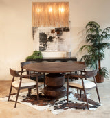 Cambridge 60" Round Dining Table in Walnut Mango Wood by Home Trends & Design at Eve Furniture