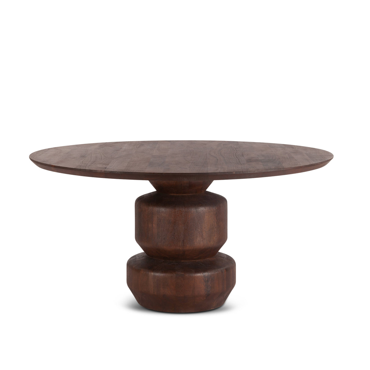 Cambridge 60" Round Dining Table in Walnut Mango Wood by Home Trends & Design at Eve Furniture