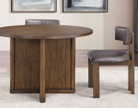 Cambridge Burnished Chestnut Dining Set with Folding Removable Game Top by Steve Silver at Eve Furniture