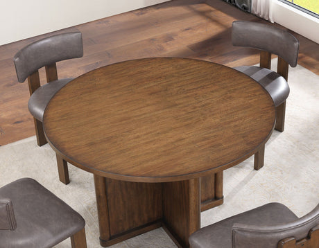 Cambridge Burnished Chestnut Dining Set with Folding Removable Game Top by Steve Silver at Eve Furniture