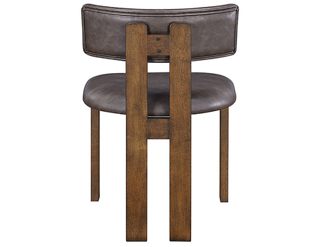 Cambridge Burnished Chestnut Vegan Leather Side Chair, Set of 2 by Steve Silver at Eve Furniture