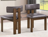 Cambridge Burnished Chestnut Vegan Leather Side Chair, Set of 2 by Steve Silver at Eve Furniture