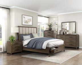 Cambridge Dark Walnut Storage Platform Bedroom Set by Homelegance at Eve Furniture