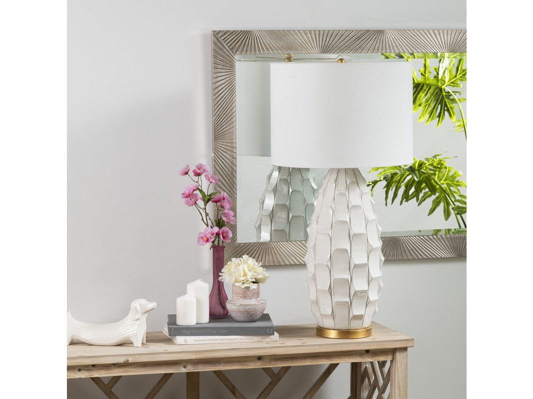 Cambridge White Table Lamp by Crestview at Eve Furniture
