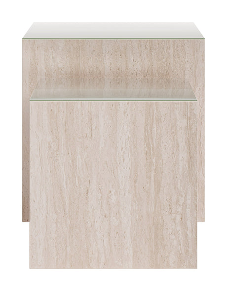Cambro Stone Beige Coffee Table Set (2-Piece) by Zuomod at Eve Furniture