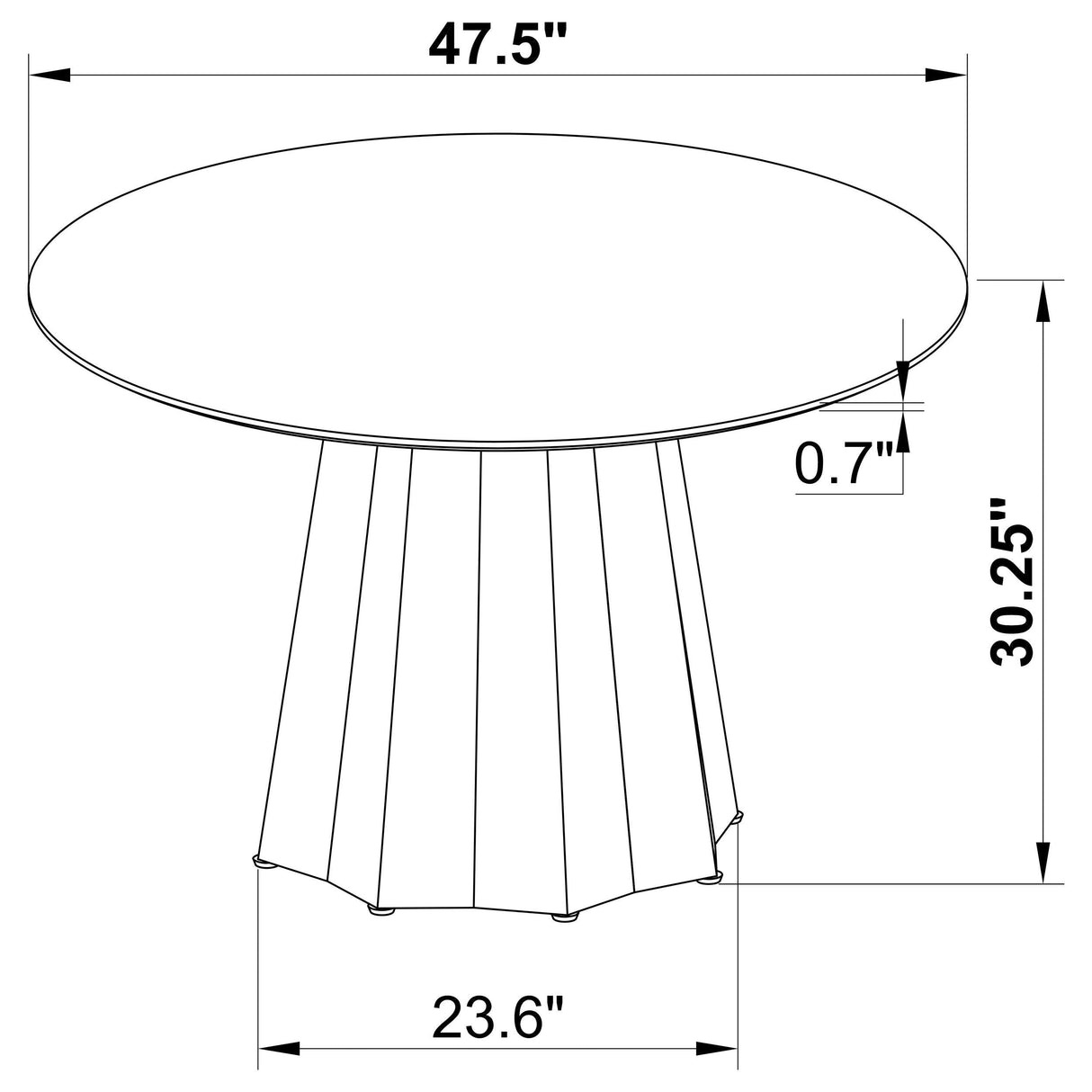 Camden Black/Cream 5-Piece Round Dining Set