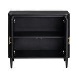 Camden Black Two Door Cabinet by Crestview at Eve Furniture