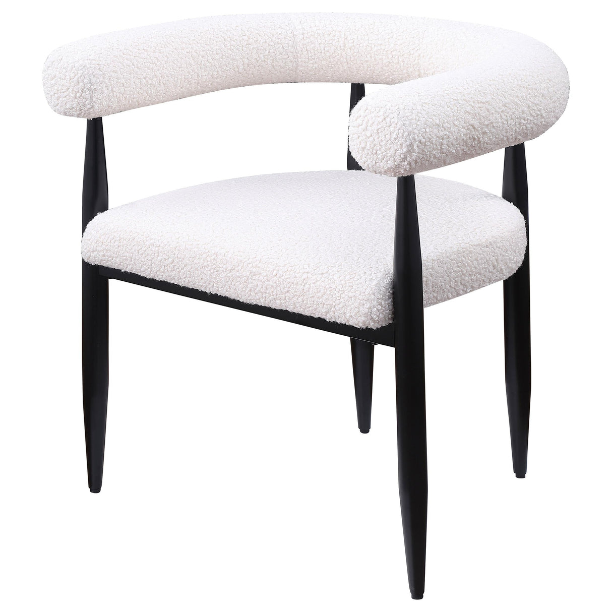 Camden Boucle Upholstered Dining Side Chair Cream (Set of 2)