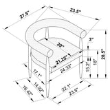 Camden Boucle Upholstered Dining Side Chair Cream (Set of 2) by Coaster at Eve Furniture