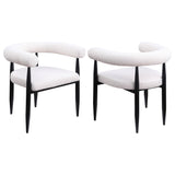 Camden Boucle Upholstered Dining Side Chair Cream (Set of 2) by Coaster at Eve Furniture