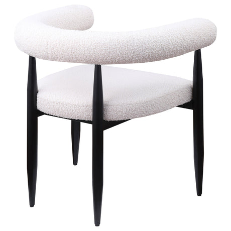 Camden Boucle Upholstered Dining Side Chair Cream (Set of 2) by Coaster at Eve Furniture