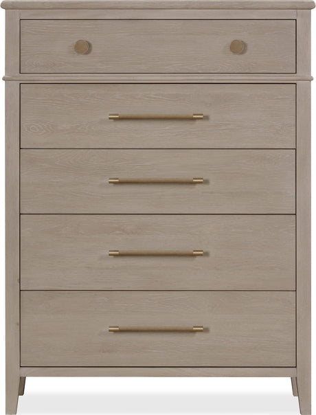 Camden Chai Five Drawer Oak Wood Chest by Modus Furniture at Eve Furniture