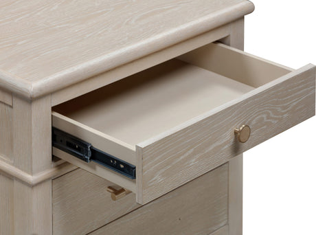 Camden Chai Three Drawer Oak Wood Nightstand by Modus Furniture at Eve Furniture