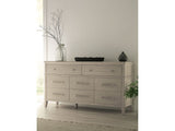 Camden Eight Drawer Oak Wood Dresser in Chai by Modus Furniture at Eve Furniture