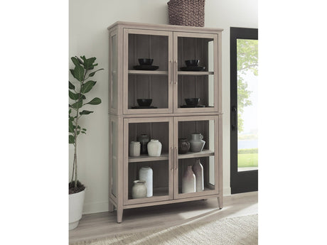 Camden Four Door Shiplap Curio in Chai by Modus Furniture at Eve Furniture