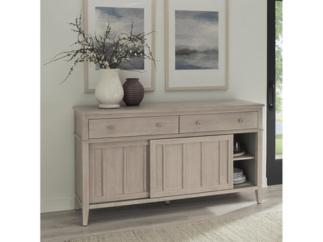 Camden Two Drawer Two Door Oak Wood Sideboard in Chai by Modus Furniture at Eve Furniture