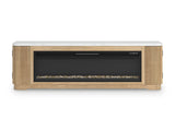 Camdill Light Brown 80" TV Stand with Electric Fireplace by Ashley at Eve Furniture