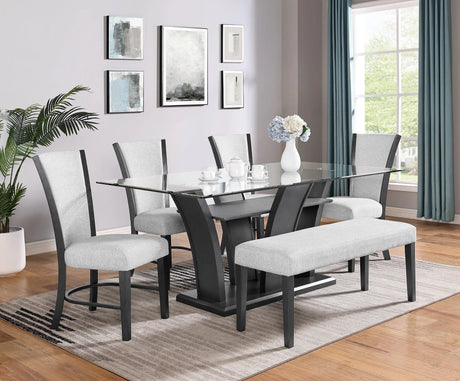 Camelia Dove Gray Dining Table by Crown Mark at Eve Furniture