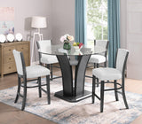 Camelia Dove Gray Round Counter Height Table by Crown Mark at Eve Furniture