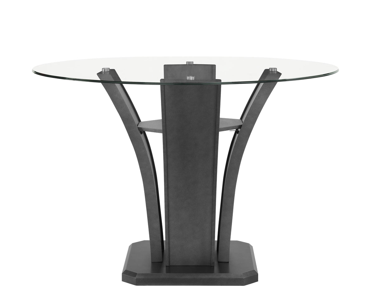 Camelia Dove Gray Round Counter Height Table by Crown Mark at Eve Furniture