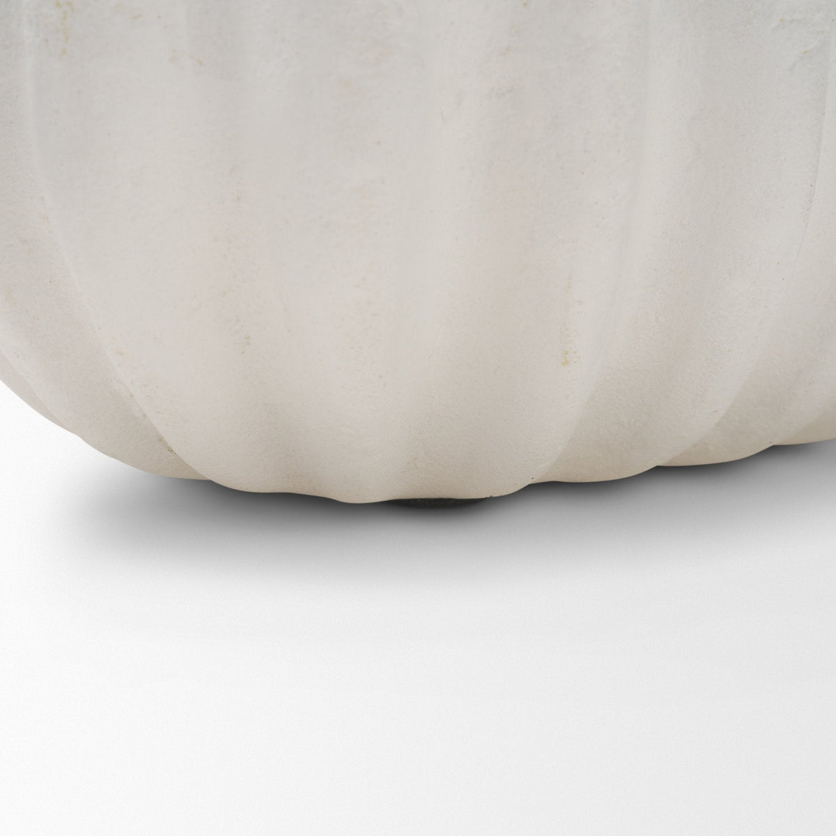 Camelia Fluted White Paper Mache Long Centerpiece Bowl by Mercana at Eve Furniture