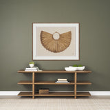 Camelia Fluted White Paper Mache Long Centerpiece Bowl by Mercana at Eve Furniture